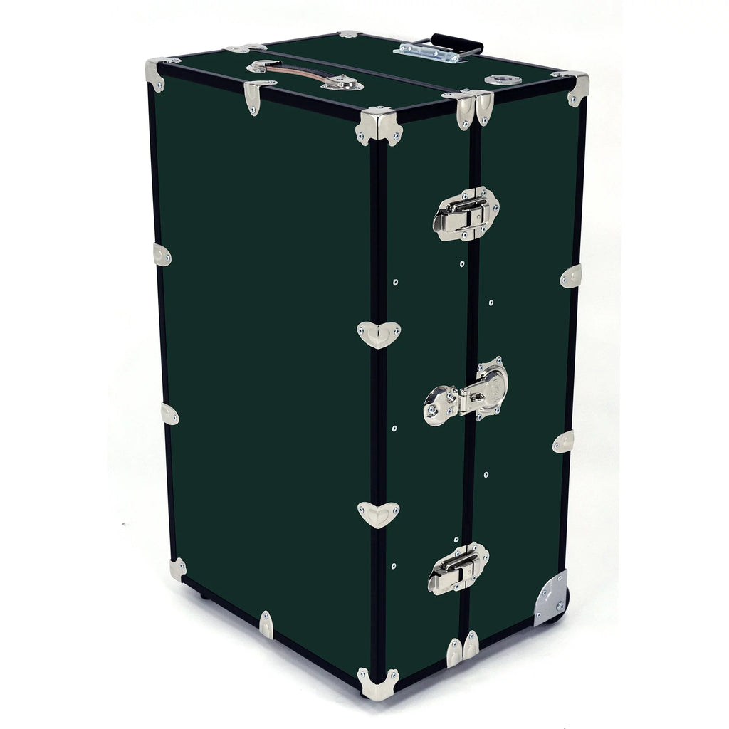 Forest Green Travel Trunk with Mounted Wheels X2961