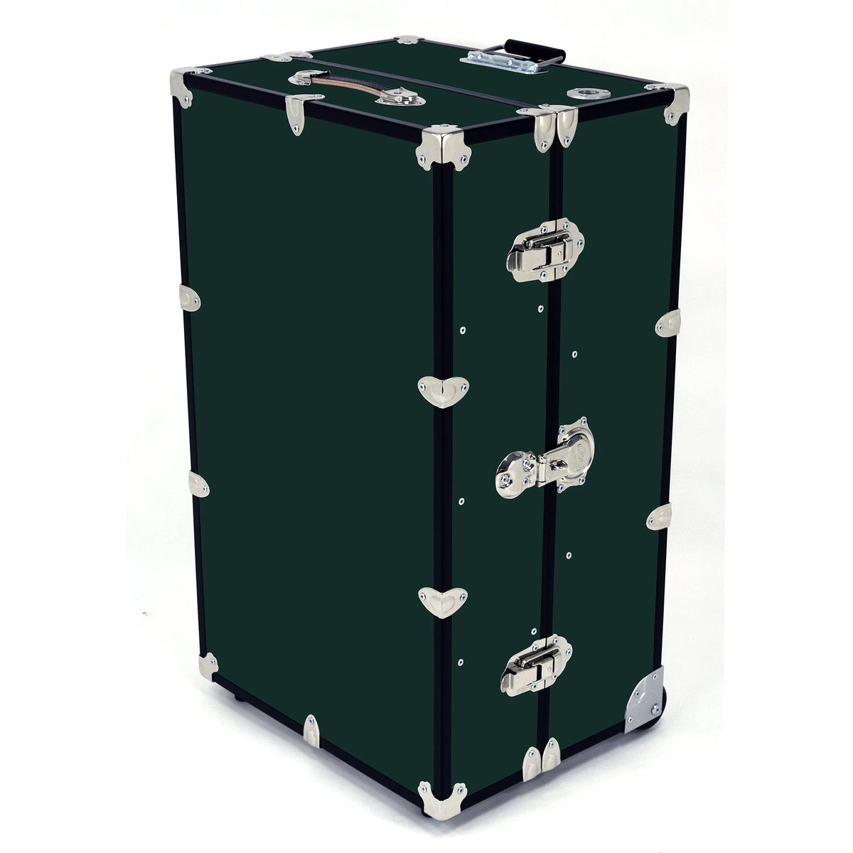 Forest Green Travel Trunk with Mounted Wheels X2961
