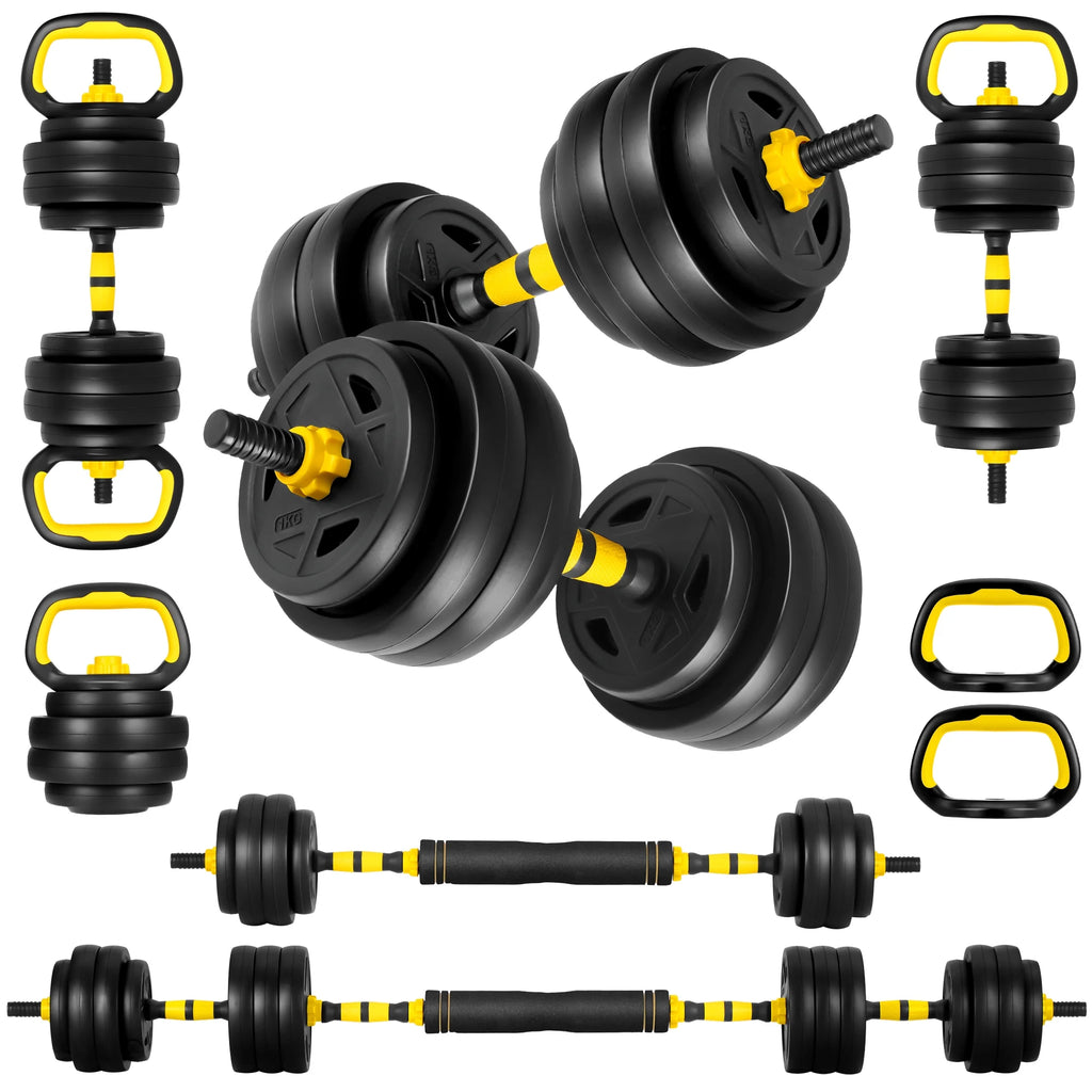 66 Lbs Adjustable Dumbbell Barbell Set K86072