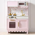 Wooden Pretend Play Kitchen Kids Toy with Storage N8334