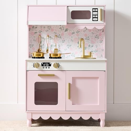 Wooden Pretend Play Kitchen Kids Toy with Storage N8334