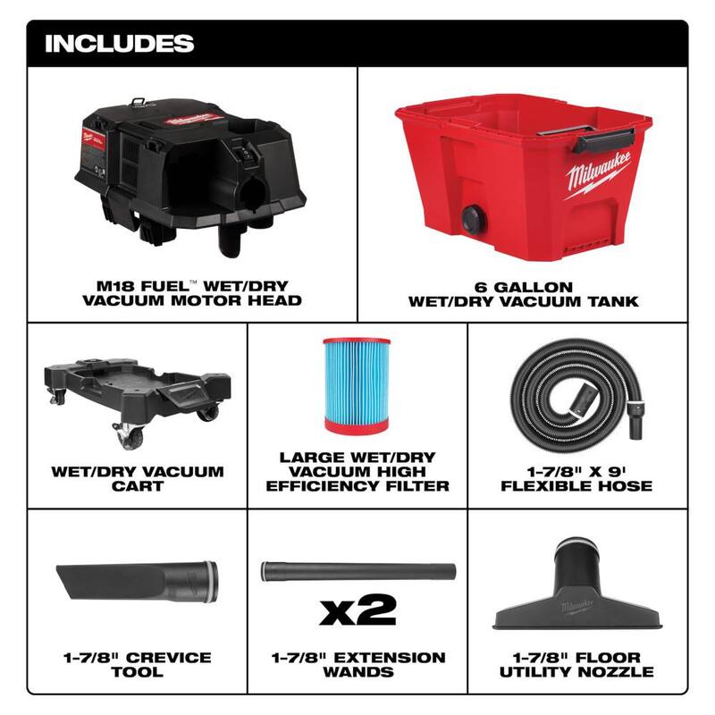 6 Gal. Cordless Wet/Dry Shop Vacuum with Hose and Filter F96091