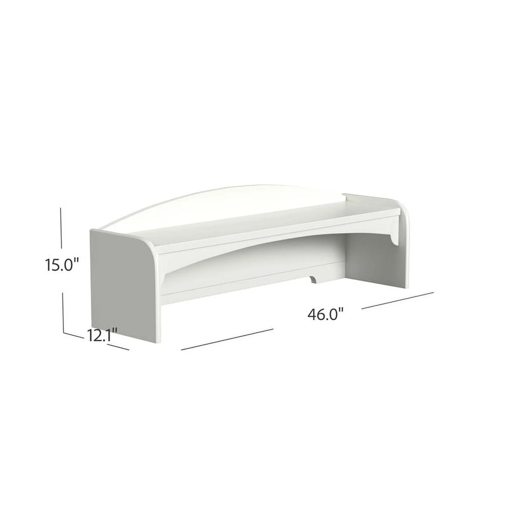 Bright White Engineered Hardwood Desk Hutch Z691