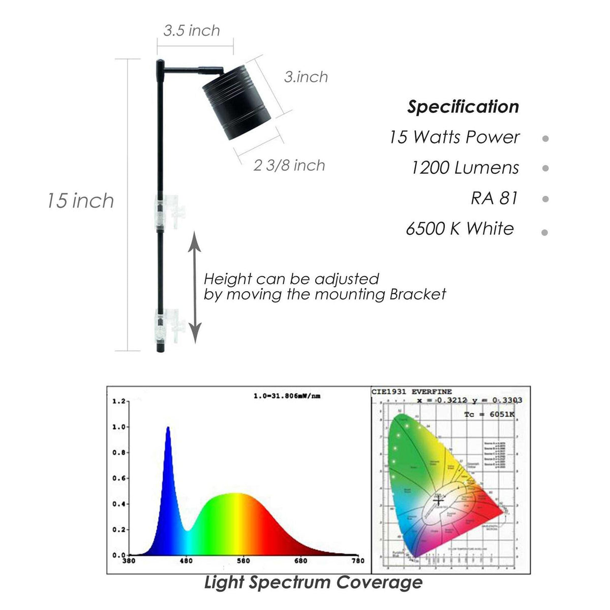 15W COB LED Aquarium Spotlight E562001
