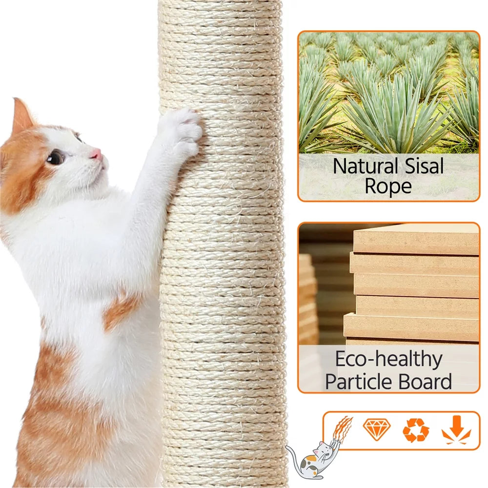 Dark Gray Cat Tree Tower with Condo and Perches T96714