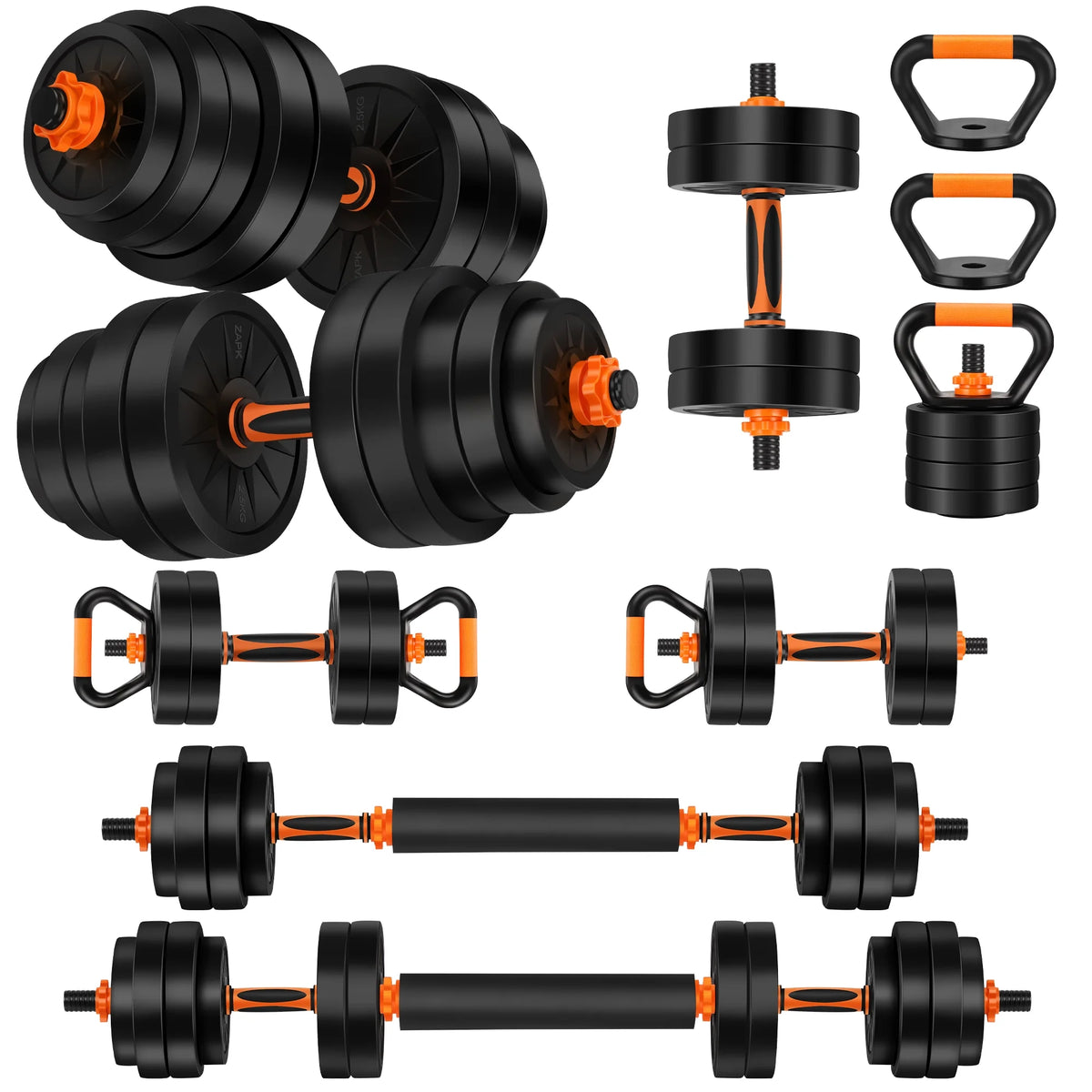 66 Lbs Adjustable Dumbbell Set 4 in 1 Weight Set K369154