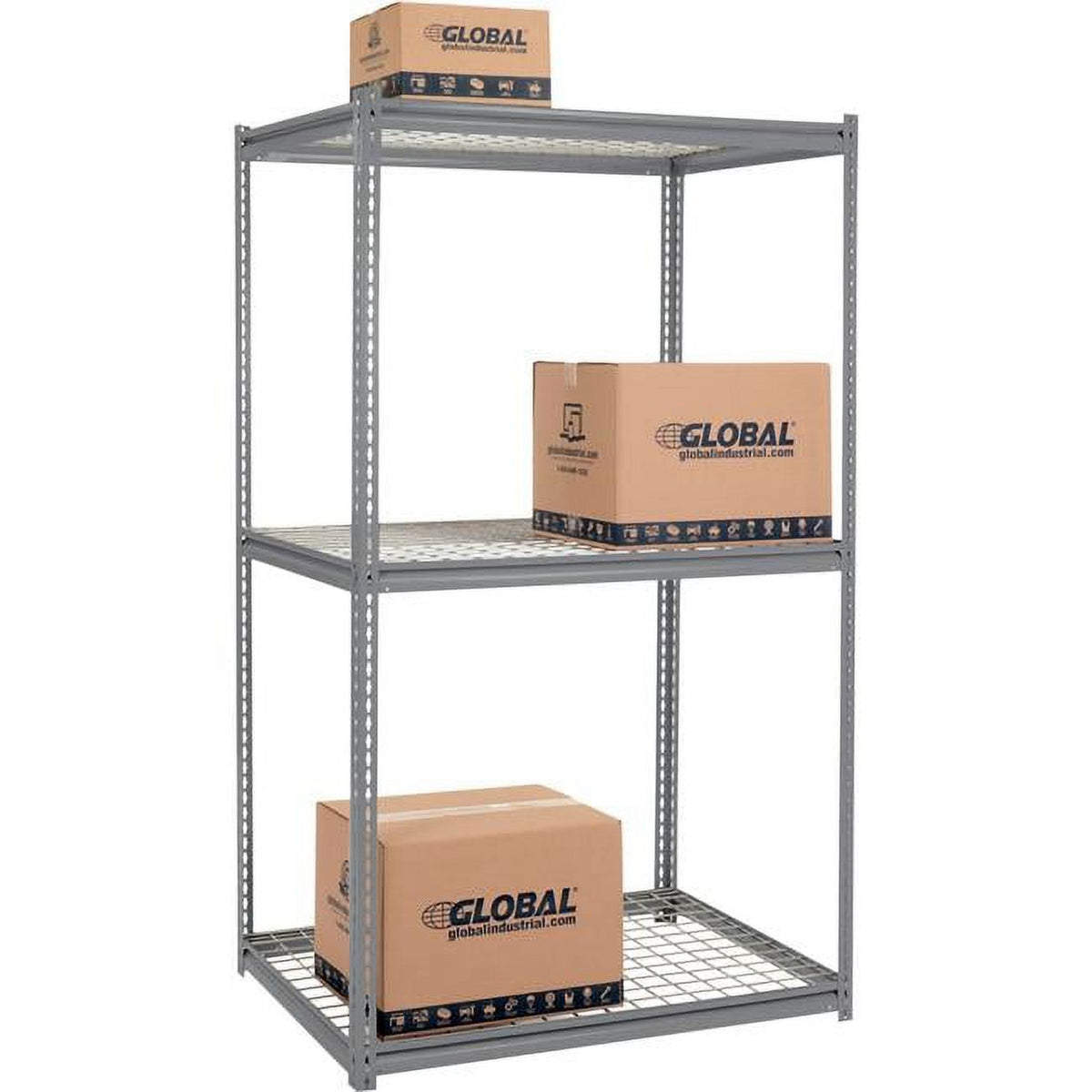3 Levels Starter Rack with Wire Deck, Gray O70147