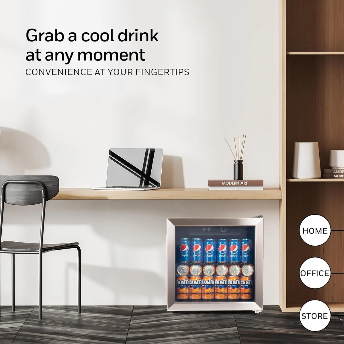 48 Can Mini Fridge with Glass Door A7543