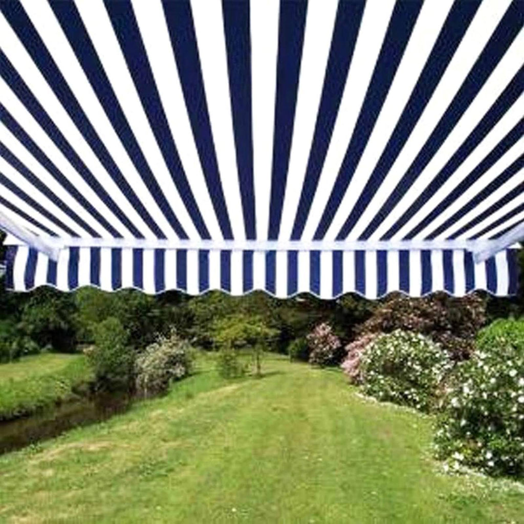 Blue/White Patio Awning Canopy RV Tent O272023