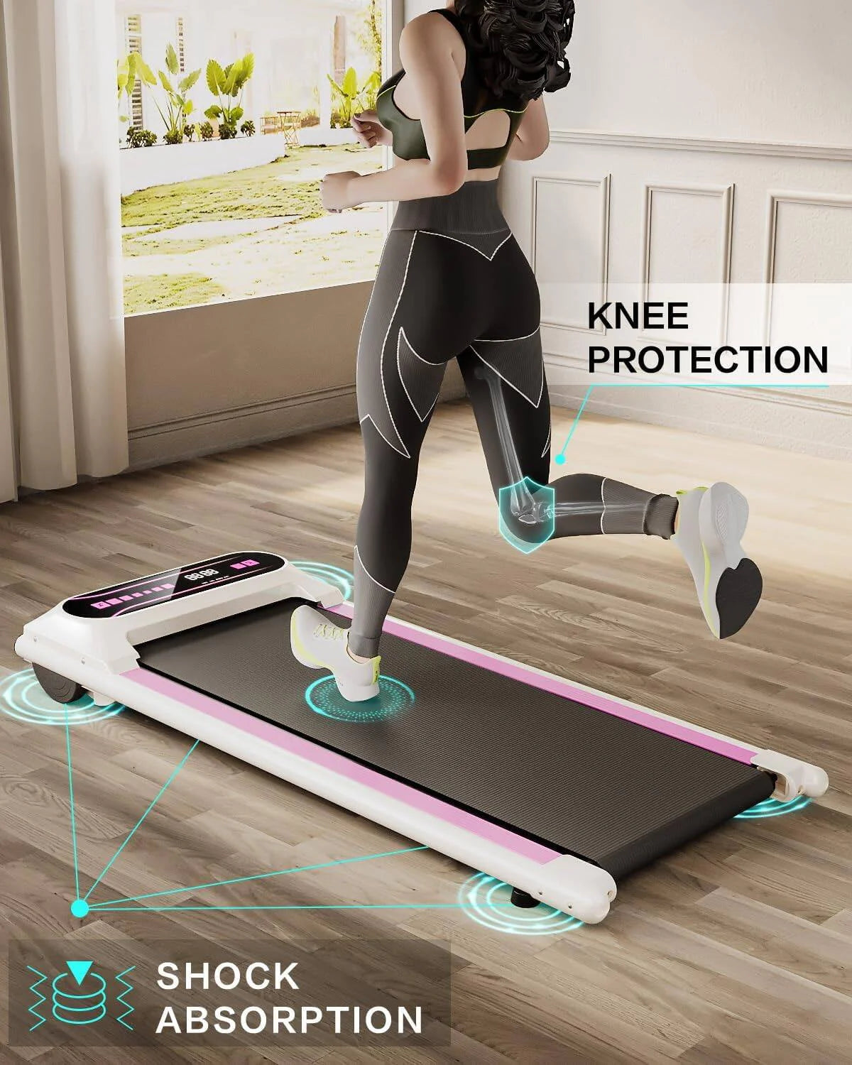 2.5HP Under Desk Treadmill with LED Display L952241