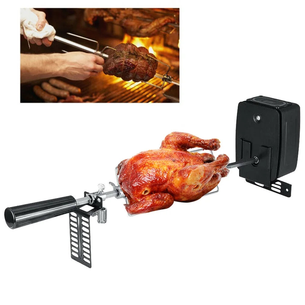 Stainless Steel Rotisserie Set with Electric Motor I17499