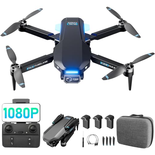 Drone with Camera 1080P FPV Quadcopter Brushless Motor Black O6768