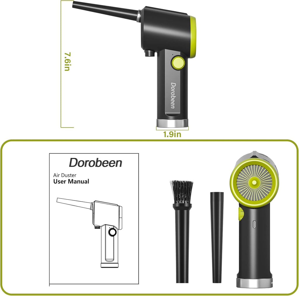 Compressed Air Duster, Cordless Handheld Air Blower, 41000RPM, Rechargeable, Pack of 2 Z79999