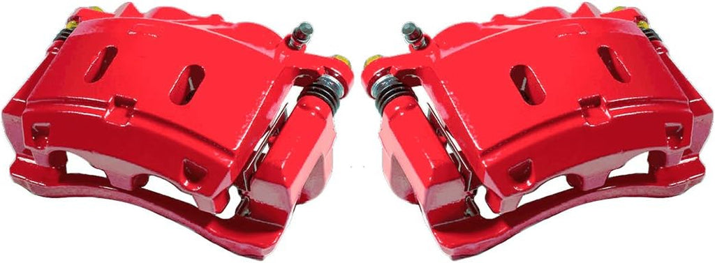 Red Powder Coated Semi-Loaded Caliper Assembly Pair Set M849