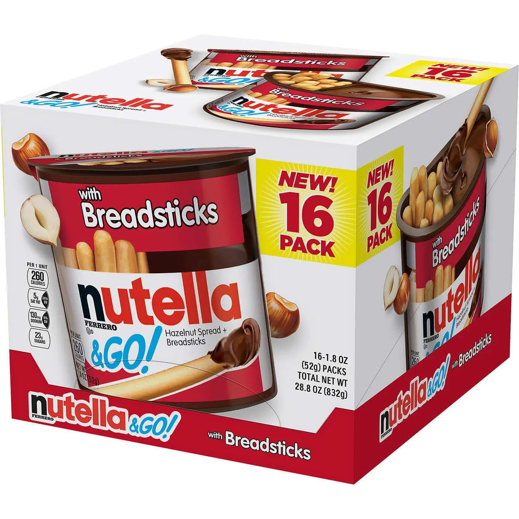 Nutella And Go Spread With Breadsticks, 1.8 Ounce (Pack Of 16) O4919