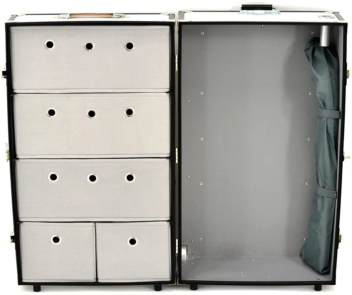 Forest Green Travel Trunk with Mounted Wheels X2961