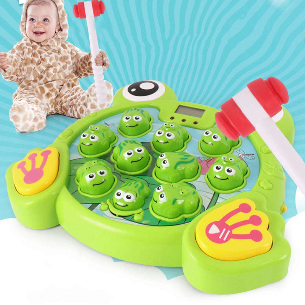 Interactive Whack A Frog Game For Toddler Learning Toy With 2 Hammers U381