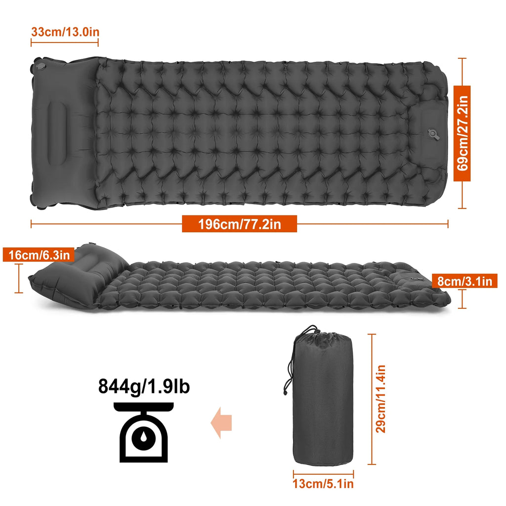Ultralight Inflatable Camping Sleeping Pad with Built-in Pump Z98497