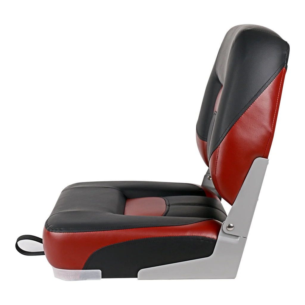 Black/Red Folding Fishing Boat Seat, Set of 2 T582
