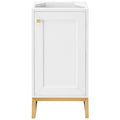 Glossy White 16x22 Single Bathroom Vanity Cabinet V7354
