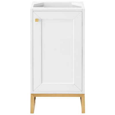 Glossy White 16x22 Single Bathroom Vanity Cabinet V7354