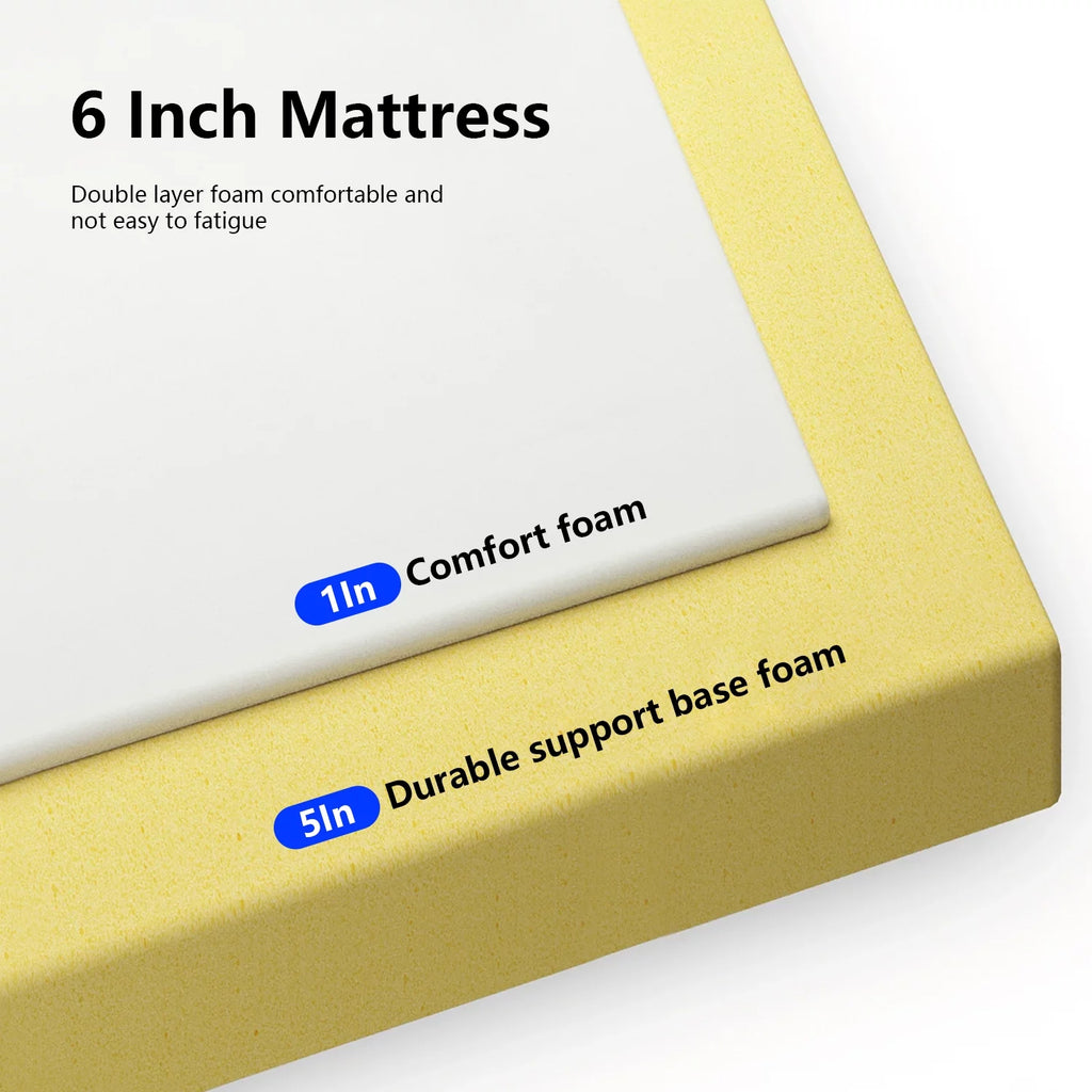 Queen Size 6 Inch Medium-Firm Foam Mattress B1421