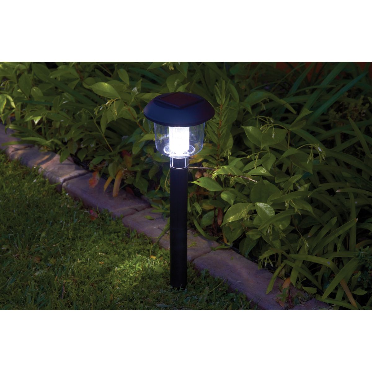 Solar LED Matte Black Pathway Lights, 4 Pack G544198