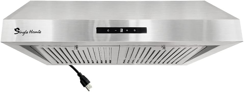 30 Inch Under Cabinet Range Hood, 525 CFM Stainless Steel Vent Hoods O5811