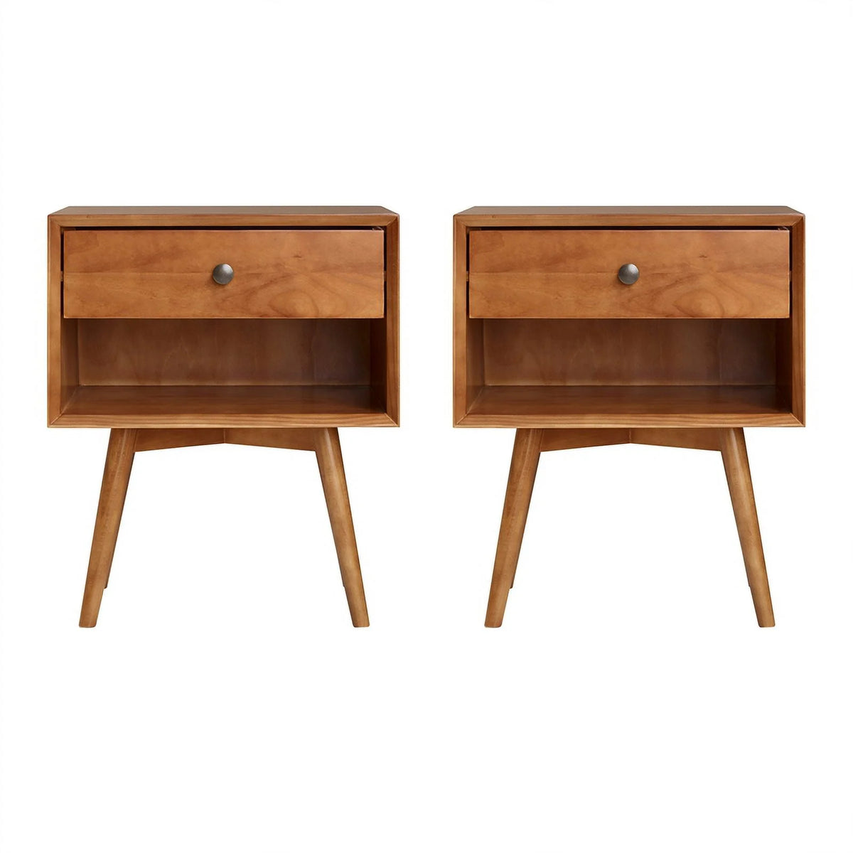 2-Piece Solid Pine Wood Nightstand H86586