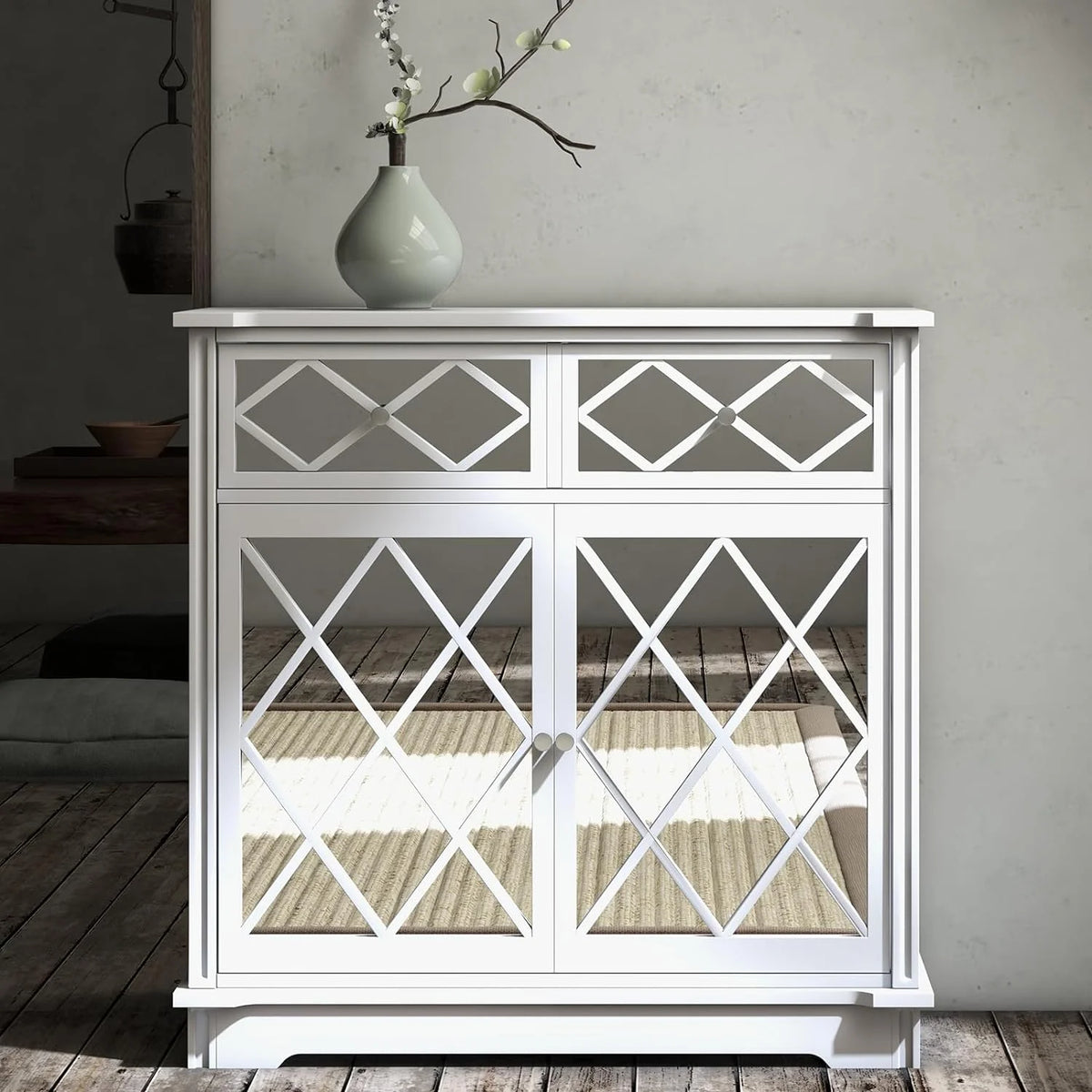 White 3 Drawer Dresser G520