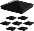 Black 8 Pack Aluminum Pyramid Post Cap Cover W769