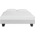 White Queen Size Platform Bed A89408