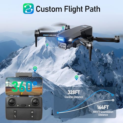 Drone with Camera 1080P FPV Quadcopter Brushless Motor Black O6768