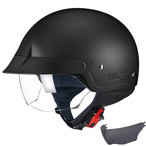 Matte Black Open Face Motorcycle Helmet K1857