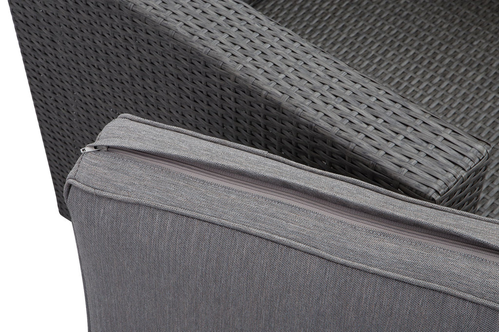 Grey Outdoor Patio Sectional Loveseat U664426