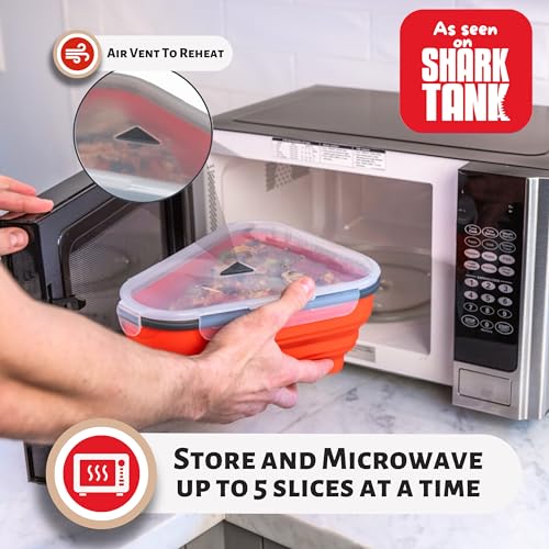 Reusable Pizza Storage Container with 5 Microwavable Serving Trays N807798