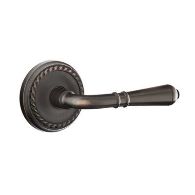 Passage Lever with Rope Rose Finish: Oil Rubbed Bronze V406050