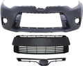 Front Bumper Cover and Grille Assembly Set of 3 Q1690