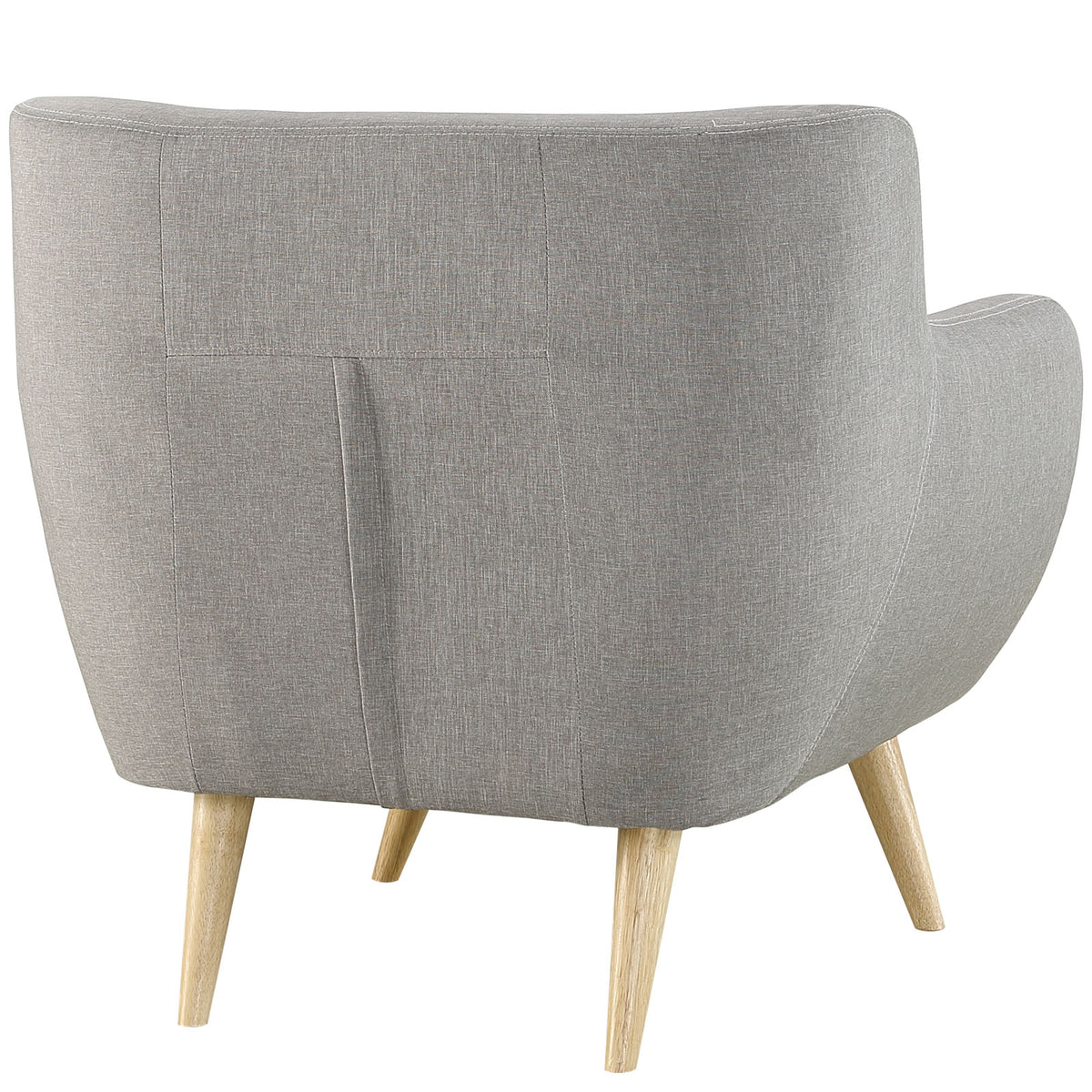 Light Gray Upholstered Fabric Armchair P306657