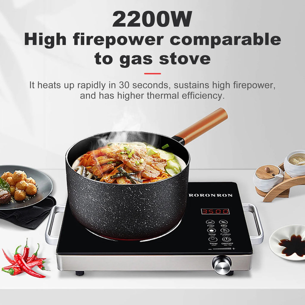 Electric Hot Plate Infrared Induction Cooktop 3500W Ceramic Glass Z972