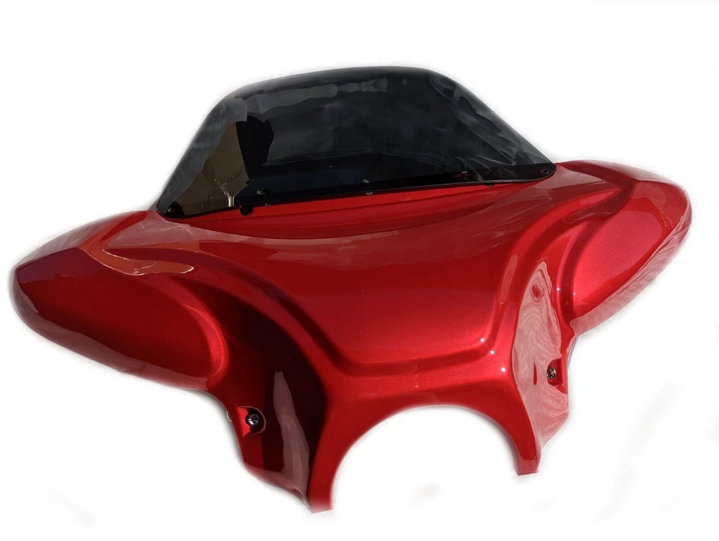 34" Red Cruiser Front Batwing Fairing with Tinted Windshield K15755