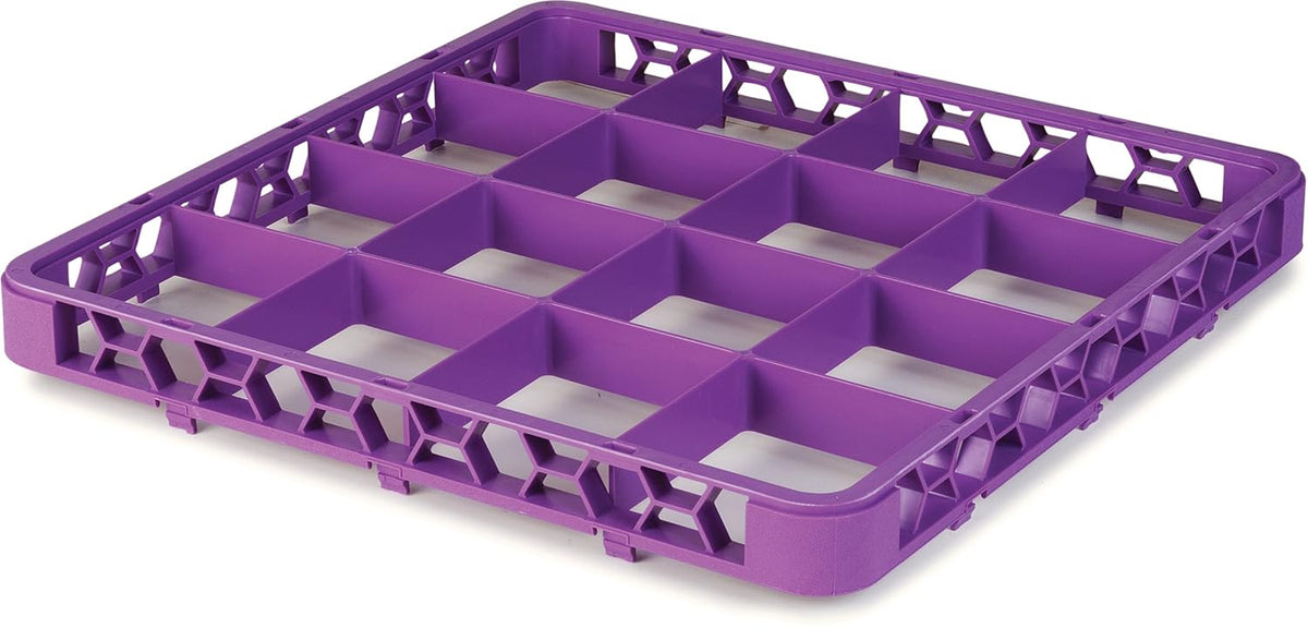 16 Compartment Divided Glass Rack Extender, Lavender, Pack of 2 R7525