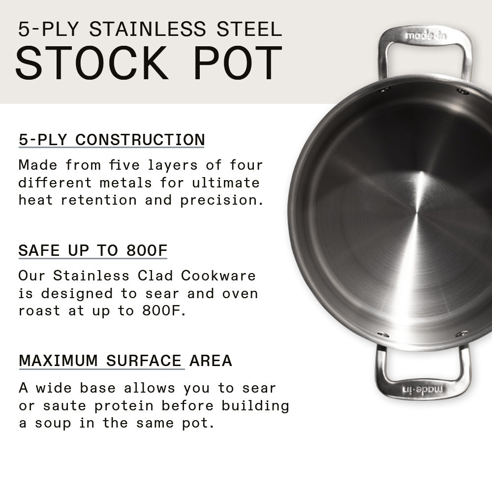 12 Quart Stainless Steel Stock Pot With Lid Q7201