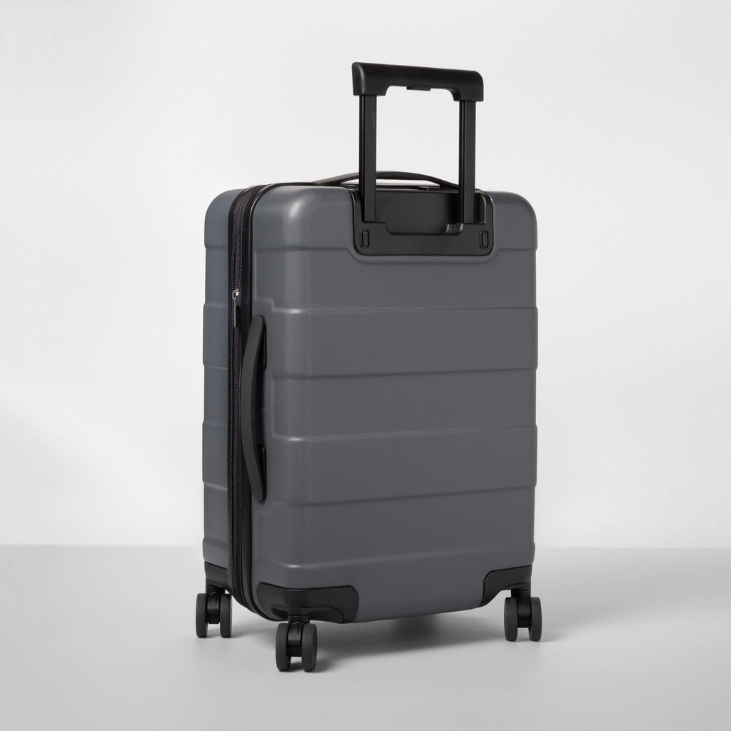 Hardside 20x22 Carry on Spinner Suitcase Dark Gray T86424
