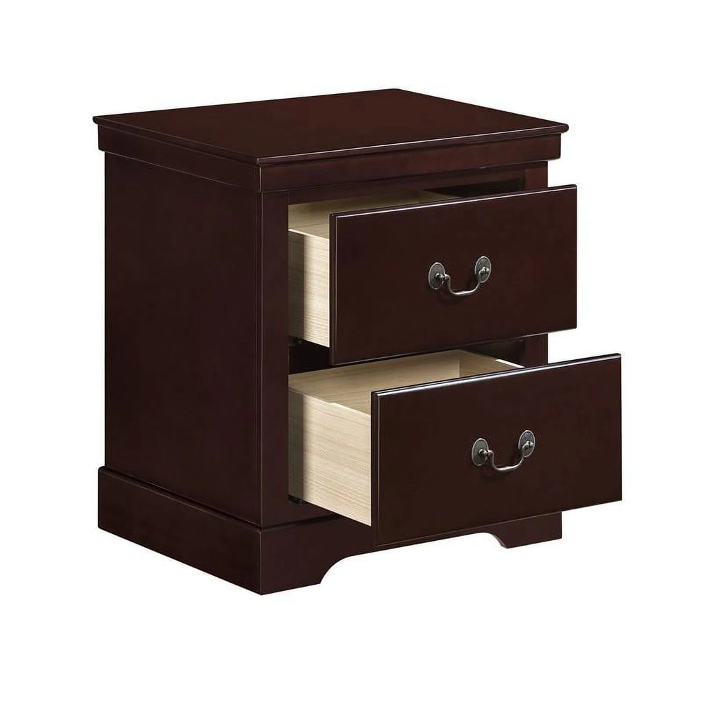 Cherry 2-Drawers Traditional Wood Nightstand H78588