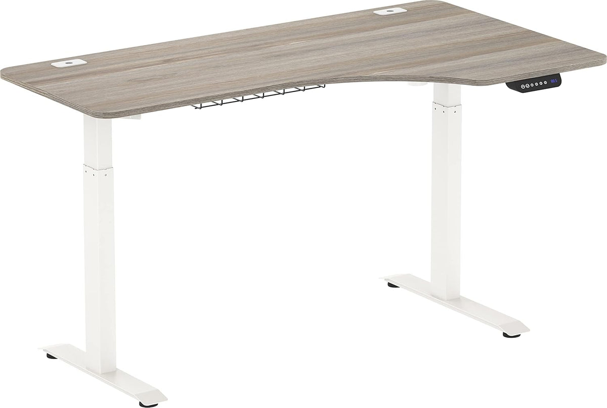 Oak L-Shaped Electric Standing Desk W905313
