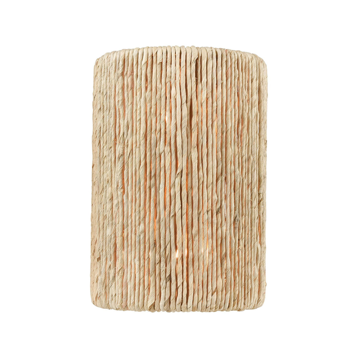 2-Light Satin Brass Sconce with Abaca J530