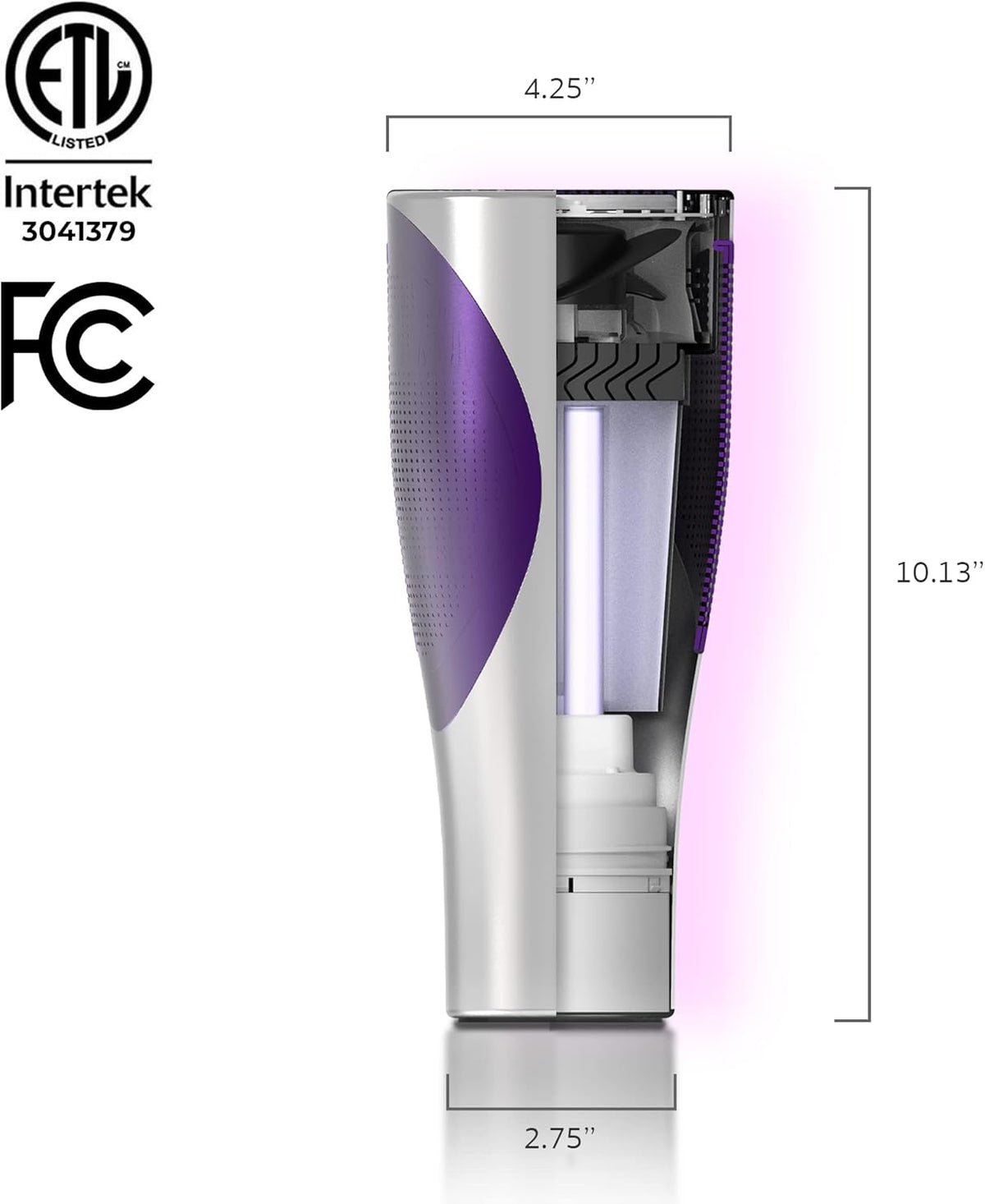 Filterless Portable Car Air Purifier with UV-C Light S698928