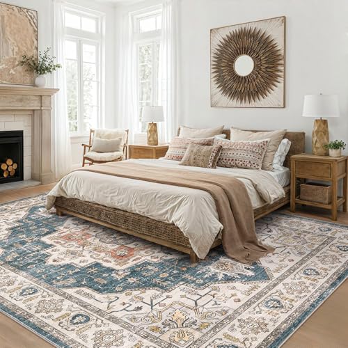 10x14 Washable Vintage Area Rug M3415