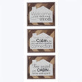 Wood Lodge Cabin Wall Sign 3 Piece W496845